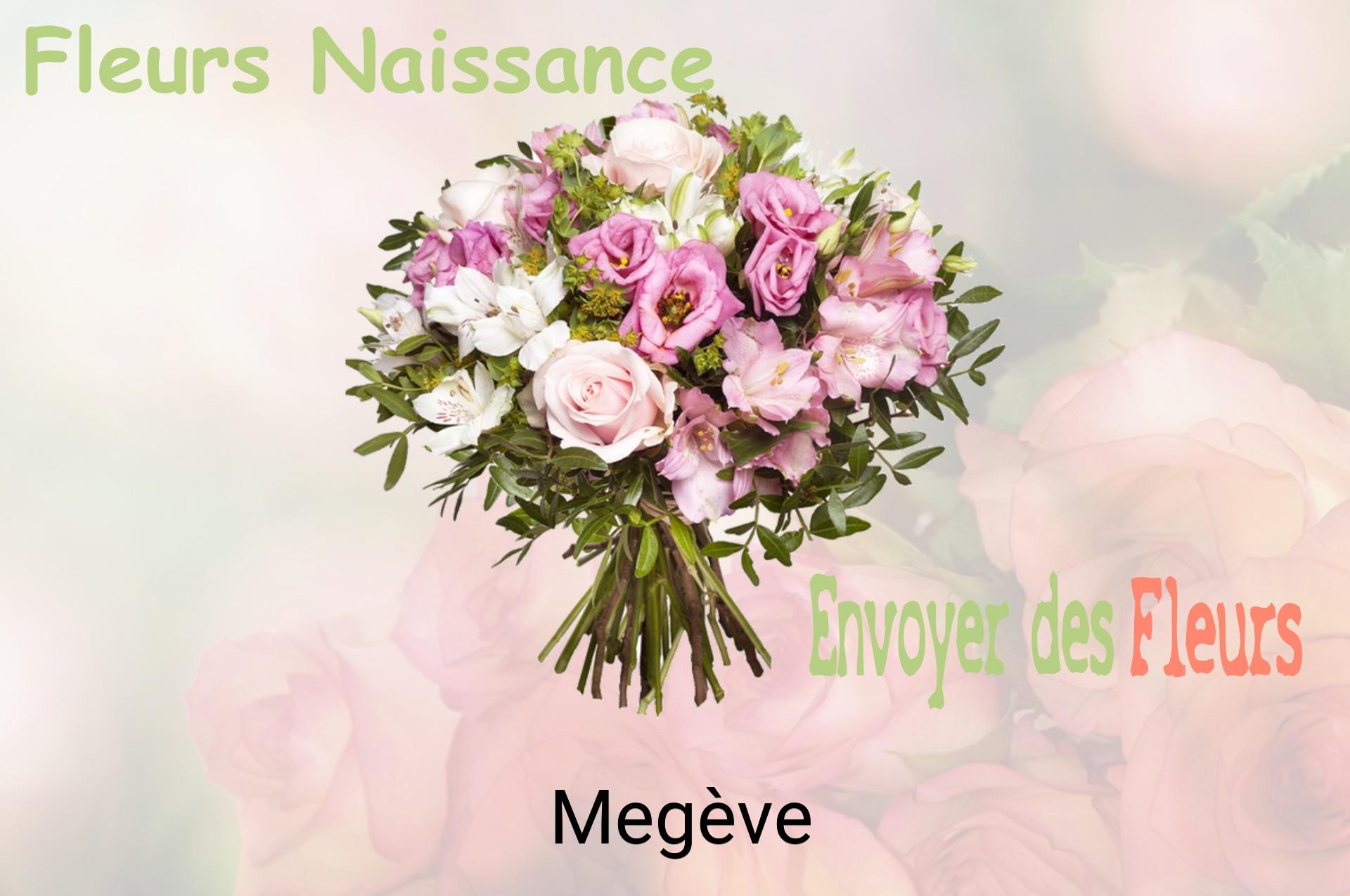 Bouquet de fleurs de naissance livré à Megève
