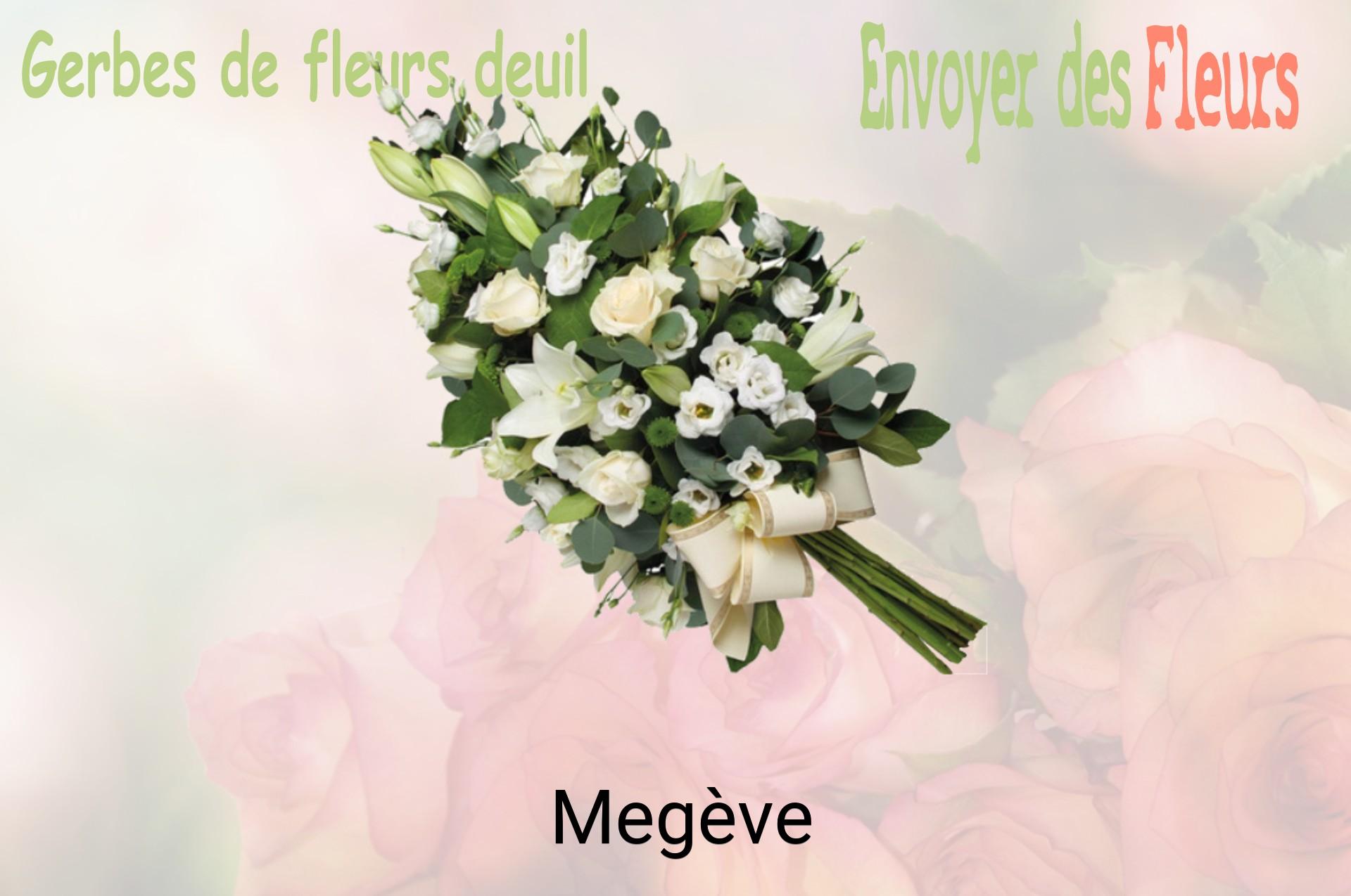 Gerbe de fleurs de deuil livrée à Megève